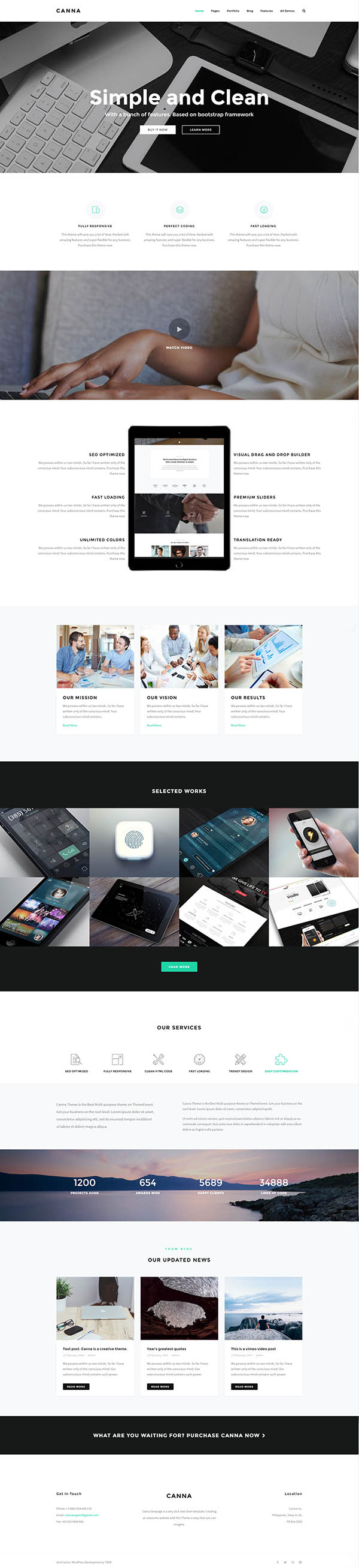 Canna – Creative Elegant WordPress Theme