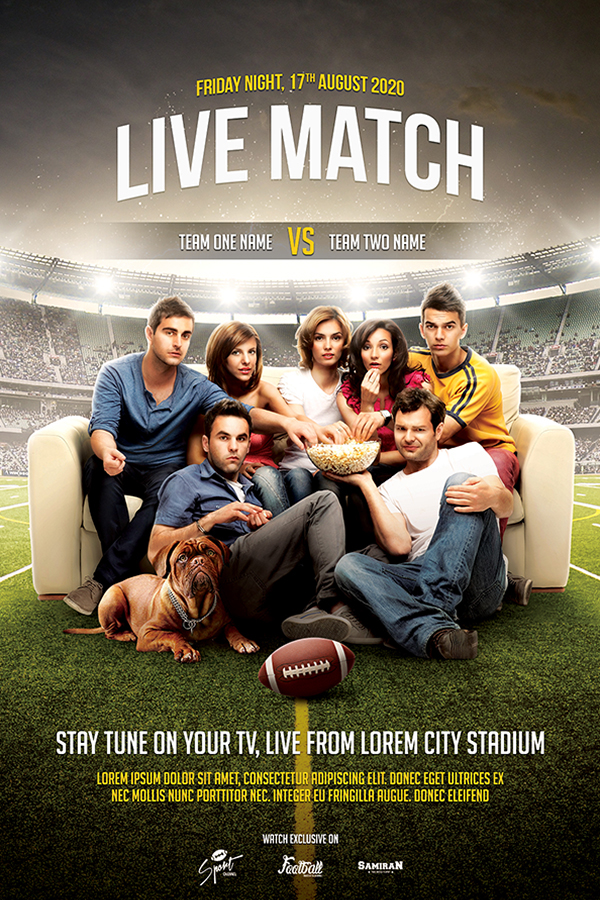 Live Match Football Flyer Template