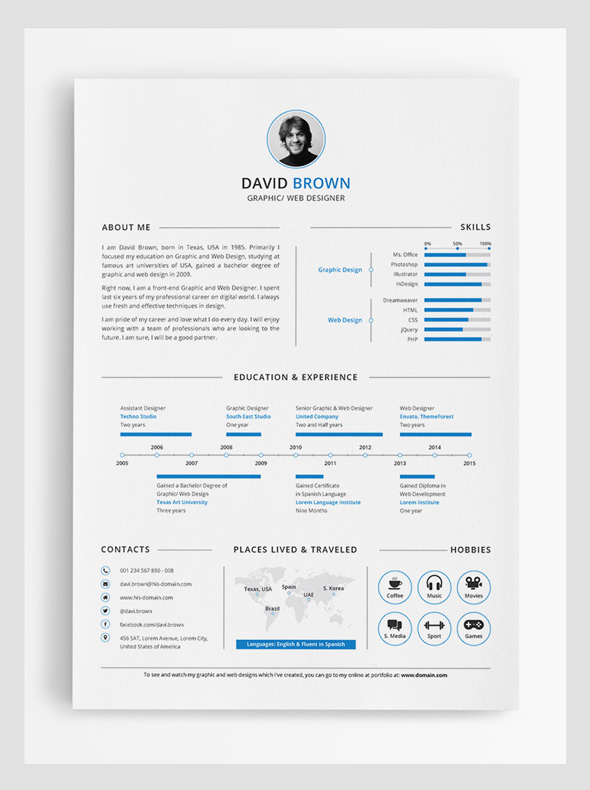 Simple Infographic Resume Design