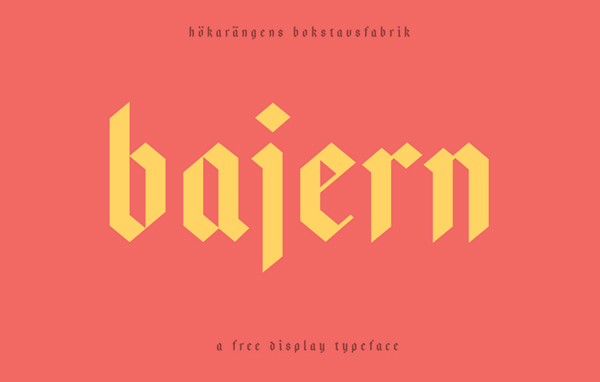 Bajern free fonts