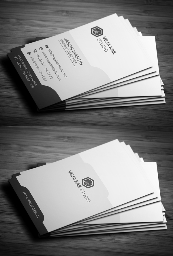 Sleek Vertical Business Card