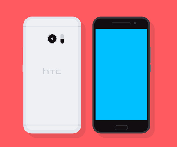 Free Flat Vector HTC 10 Smartphone