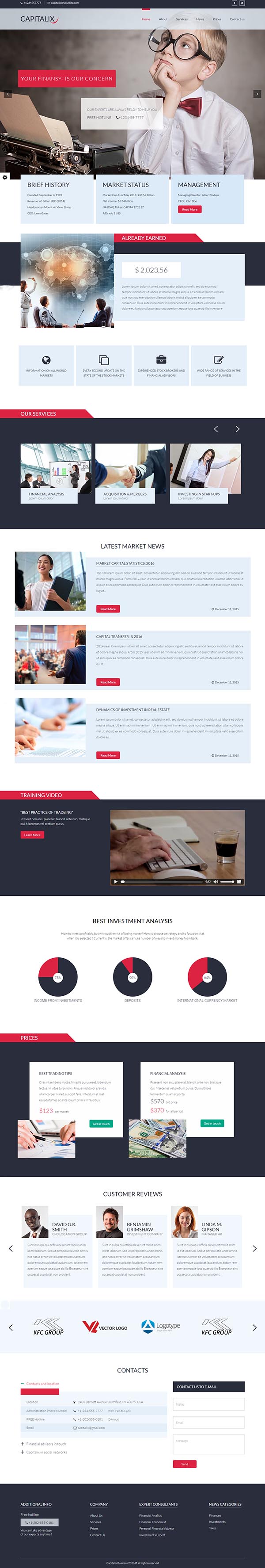 Capitalix — Business, Finance WP theme