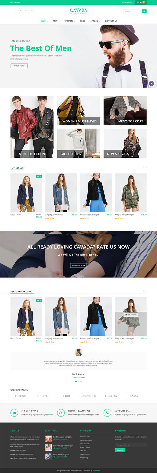 Cavada – Business Multipurpose WooCommerce WordPress Theme