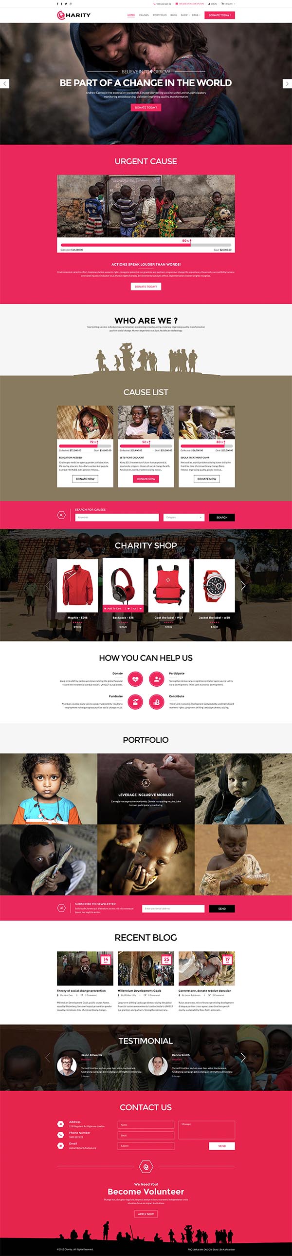 Charity – Responsive WordPress Theme