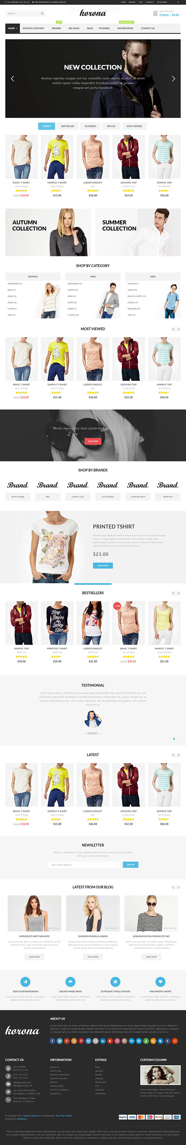 Korona- Multi-Purpose Responsive WooCommerce Theme