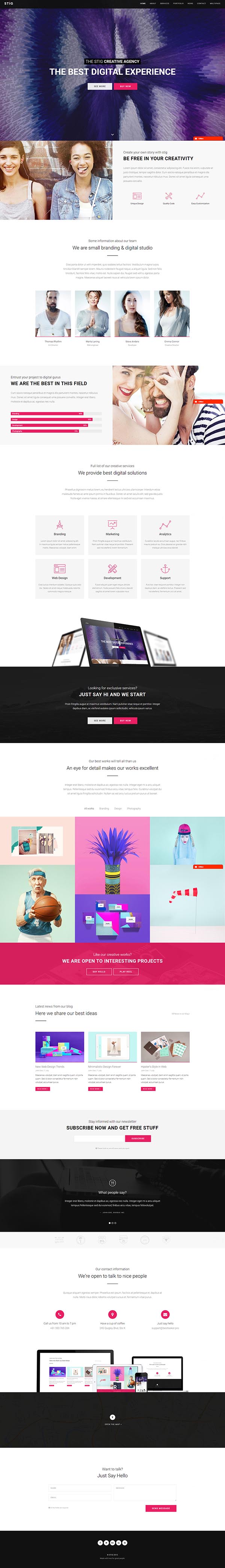 Stig – Multipurpose Multi/One Page Responsive WordPress Theme