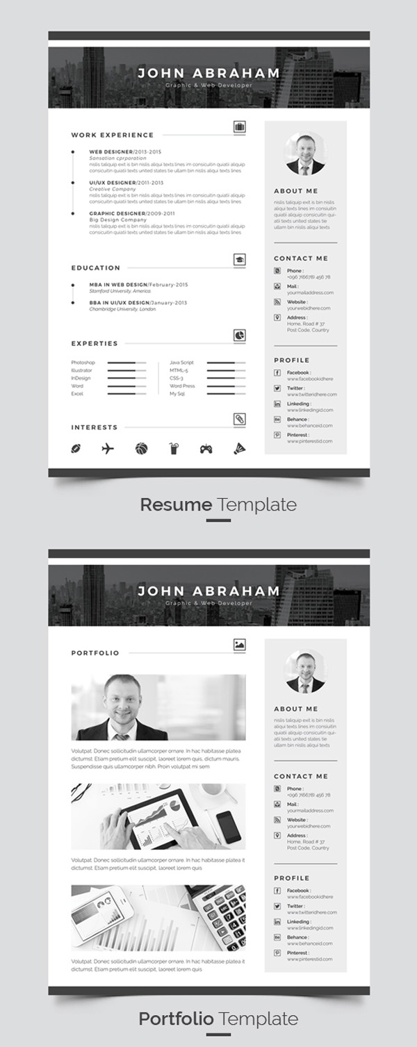 Material Resume Template