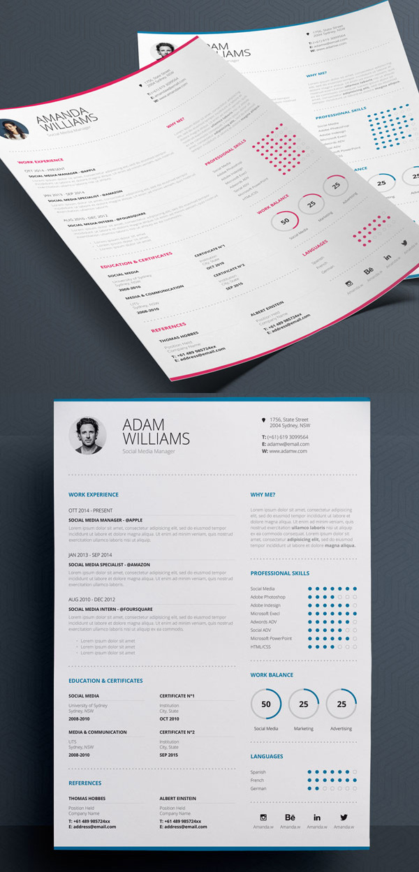 Clean Resume 7 - Word & Indesign