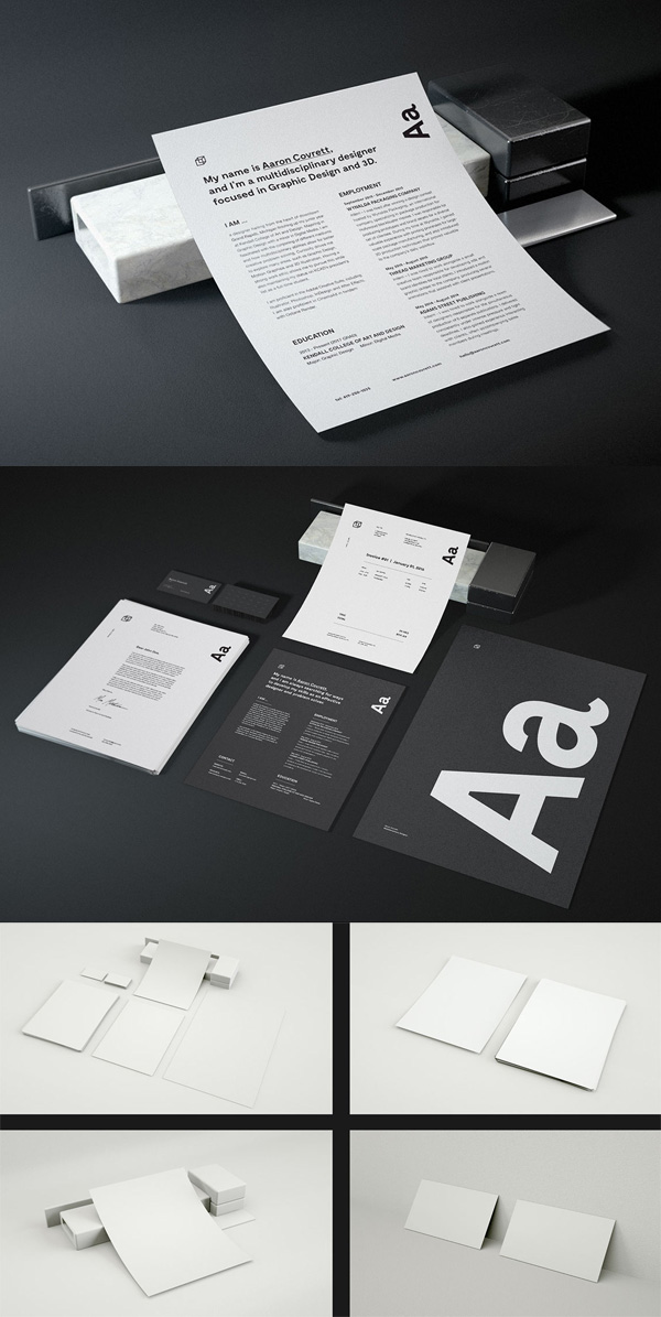 Free Resume Mockup PSD Template