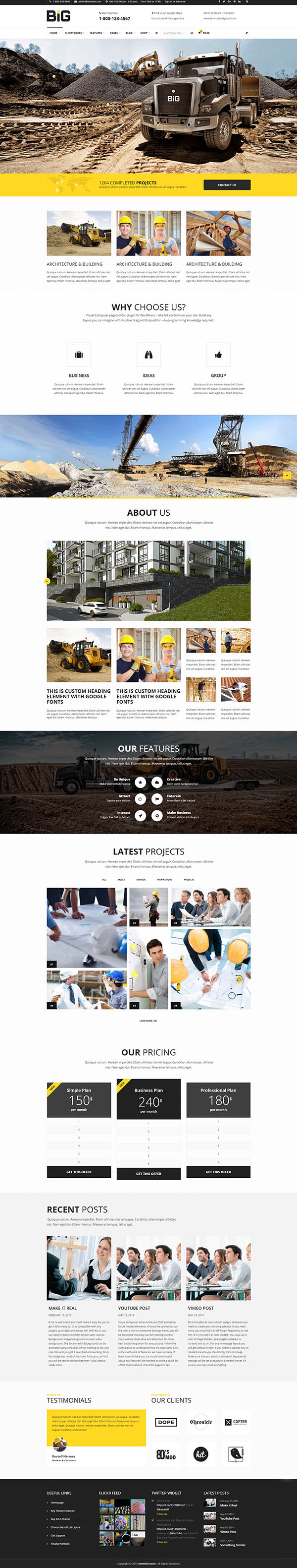 B.I.G – WordPress Theme for Any Business Idea