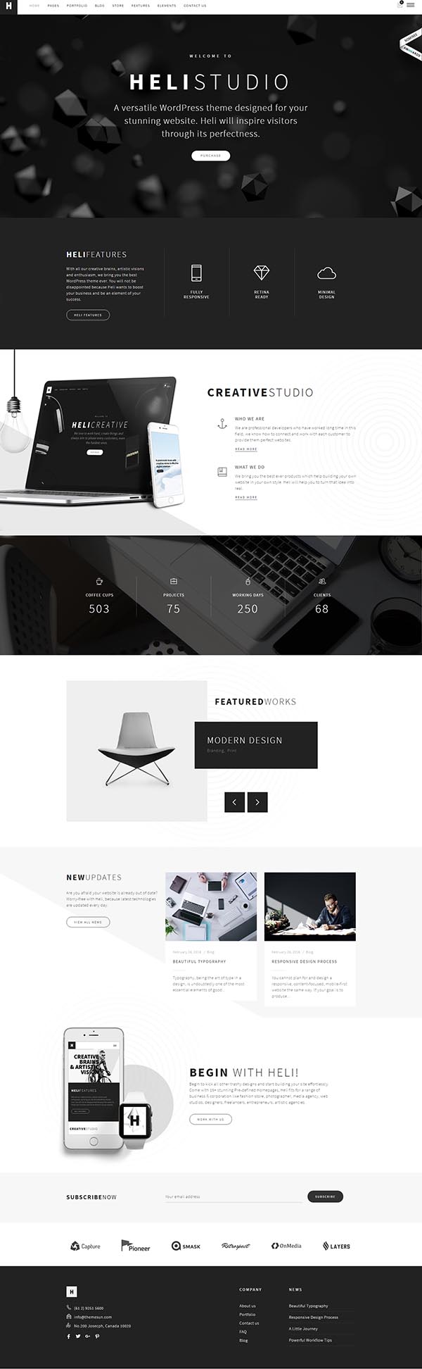 Heli – Creative Multi-Purpose WordPress Theme