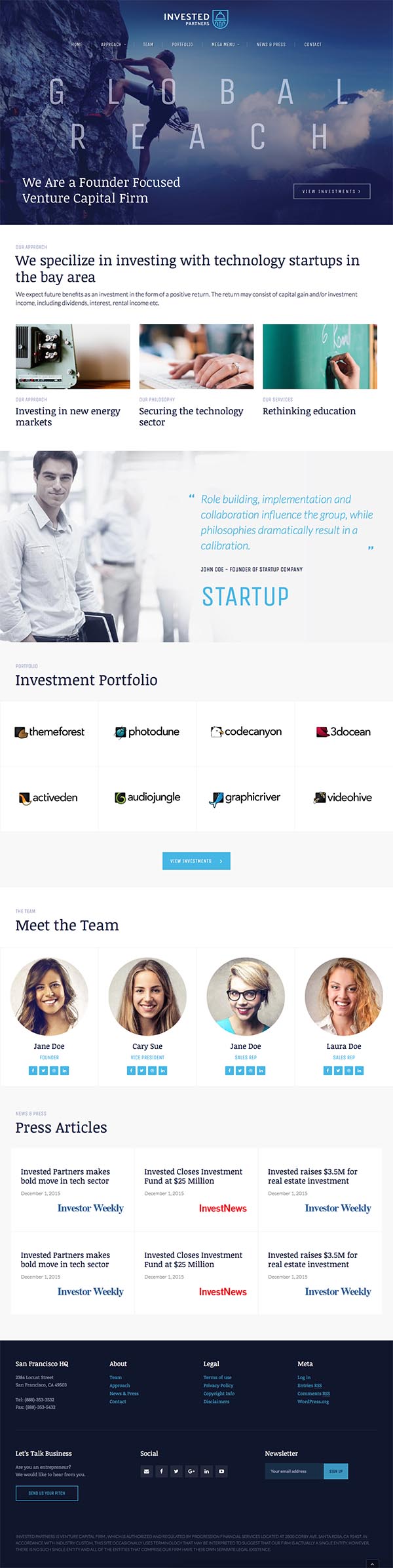 Invested – Venture Capital & Investment Theme