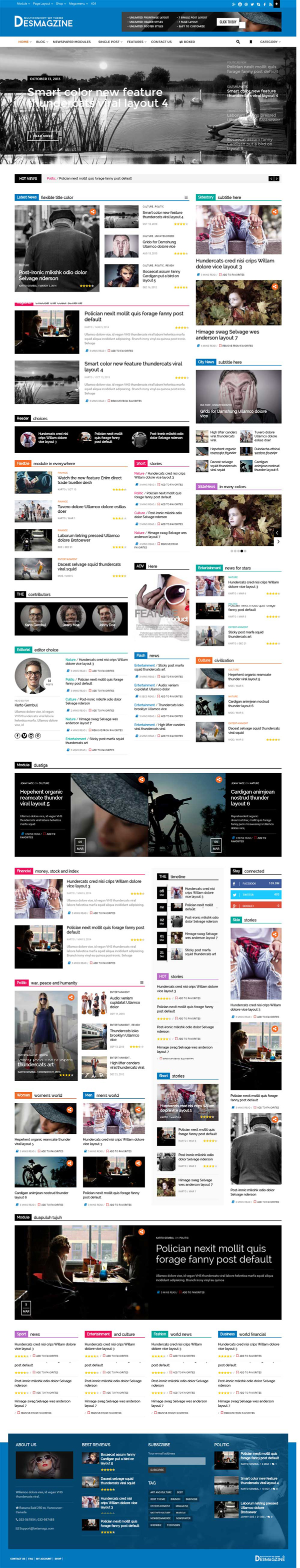 DesMagz - WordPress Multiconcept Magazine Theme