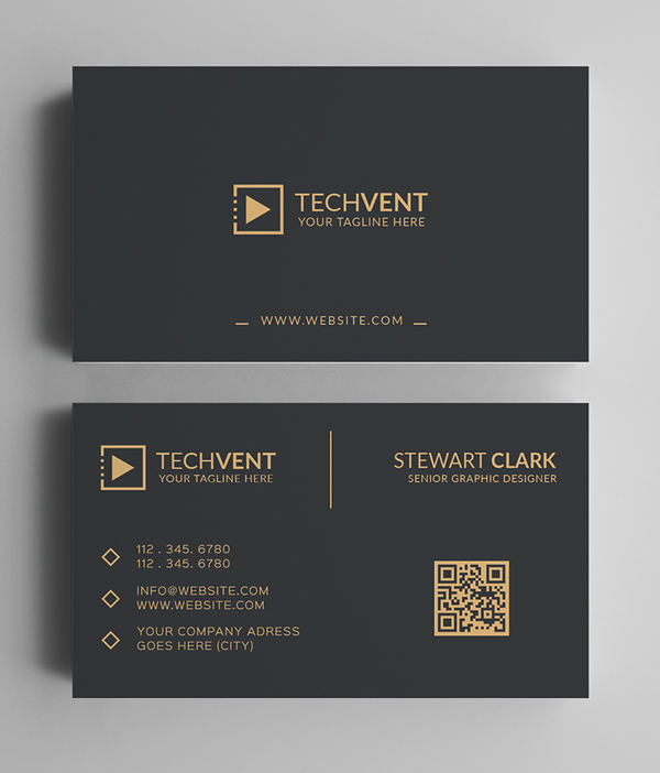 Gold Minimal Business Card