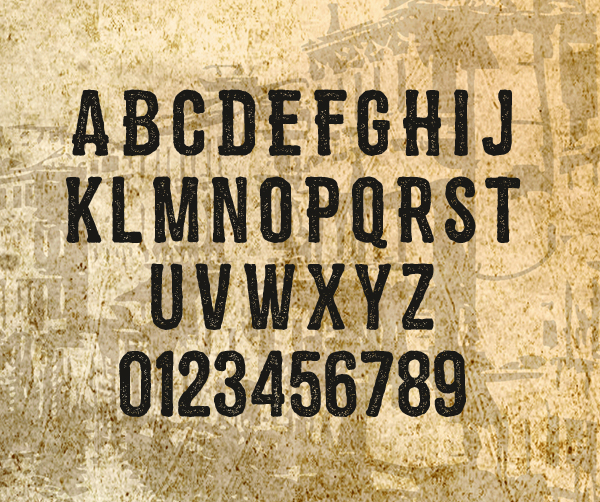 Zembood Font Letters and Numbers