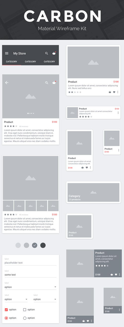 CARBON - Material Wireframe Kit