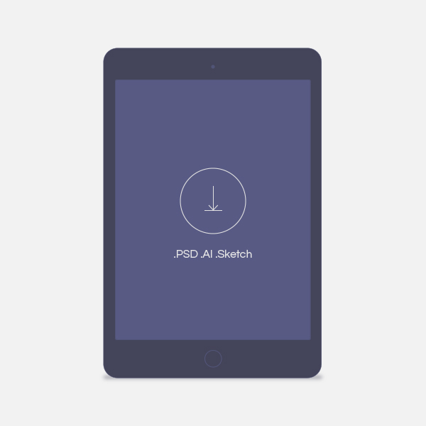 Free Minimal Dark Tablet Mockup