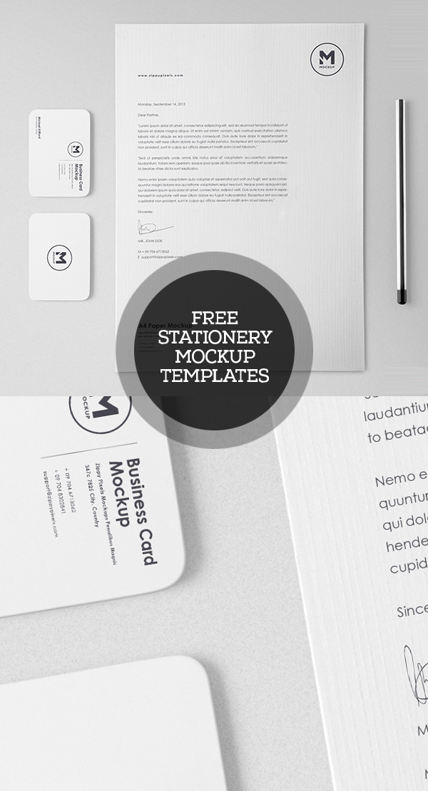 Free Classy Stationery Mockup Set