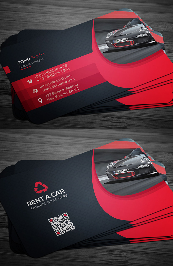 Rent A Car Business Card Template