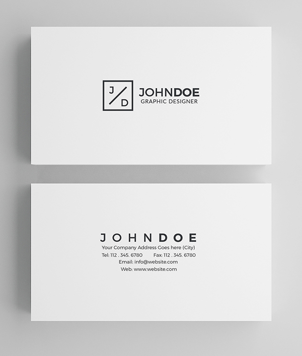 White Modern Business Card