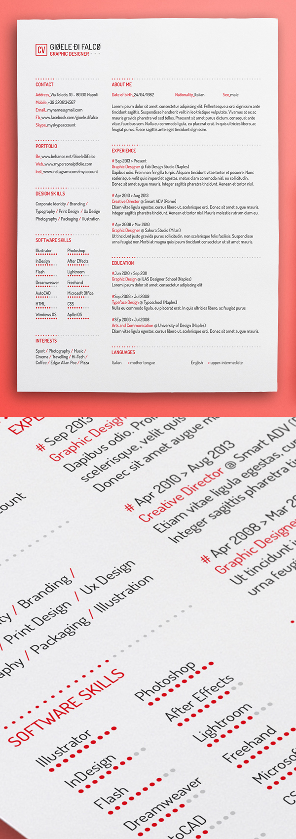 Professional Resume Template PSD