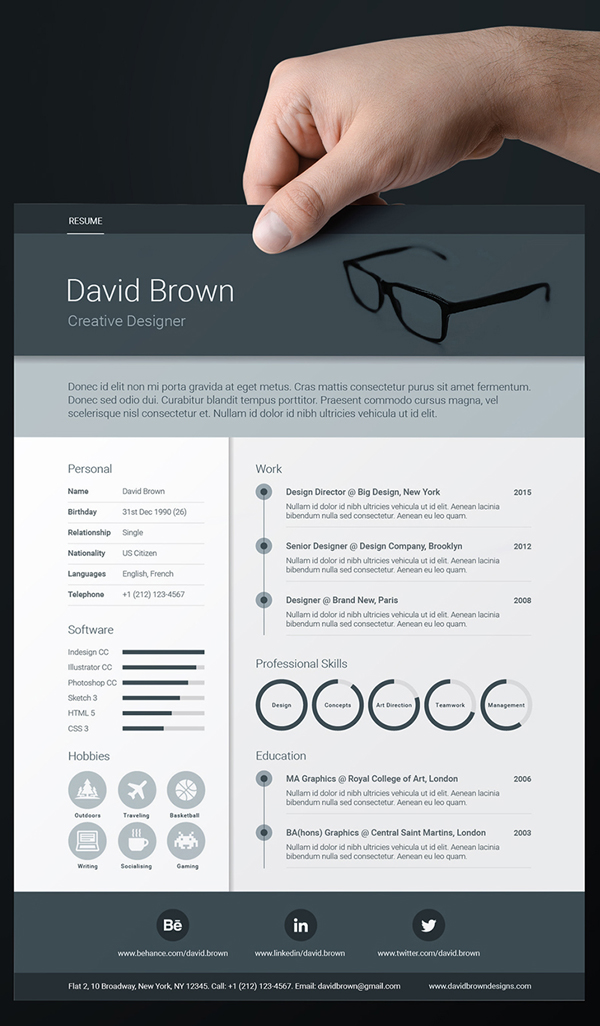 Free Material Resume Template