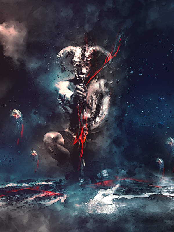 Create Warrior Drawing Dark Energy From Surrounding Elements Scene Best Photo Manipulation In Photoshop