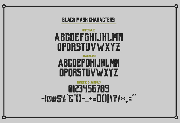 Black Mask font