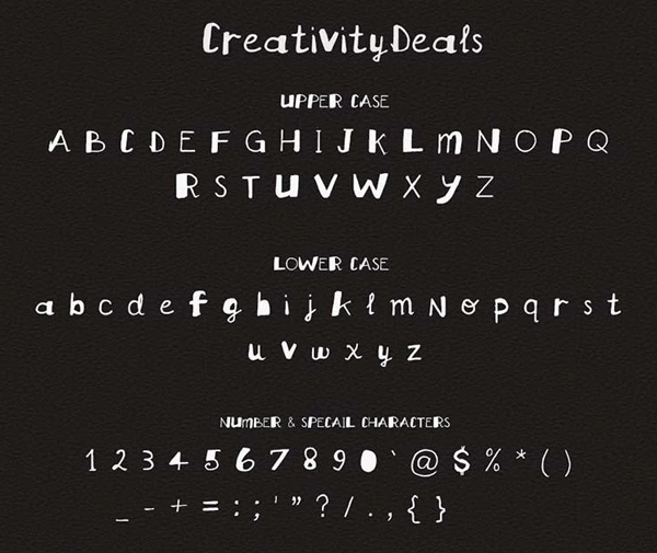 Creativity font