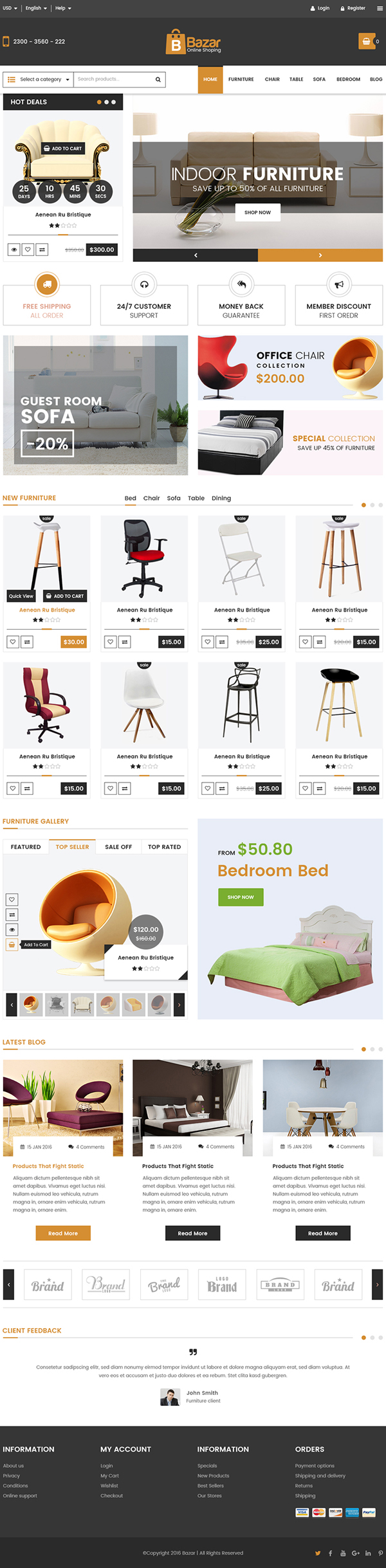 Bazar E-Commerce Free PSD Template