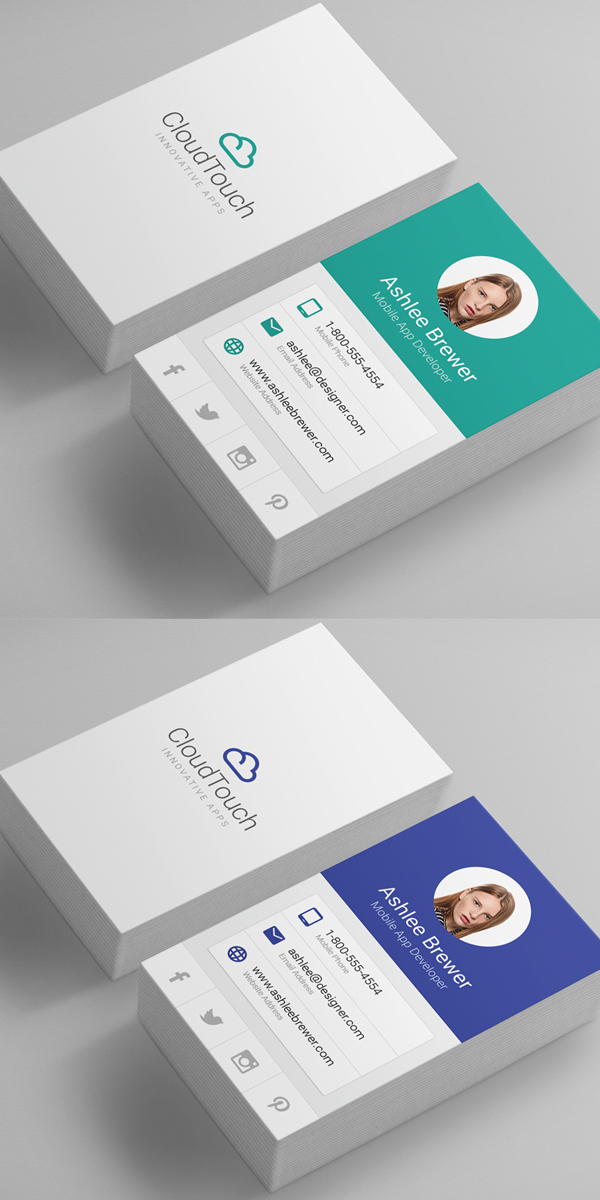 Material Design Business Cards