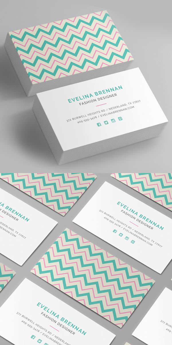 Chevron Business Card Templates