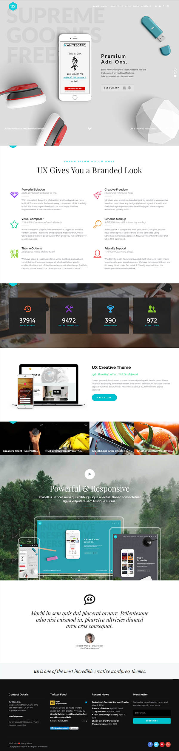 UX – Creative WordPress Theme