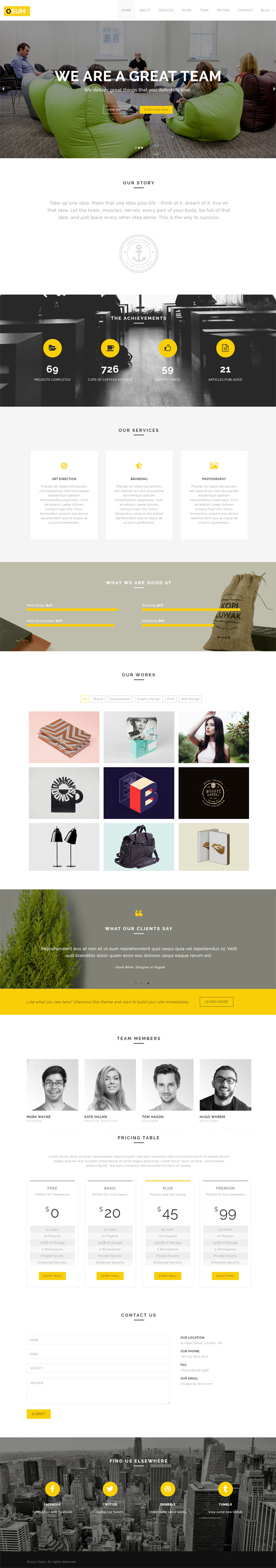 Osum - Onepage WordPress Theme