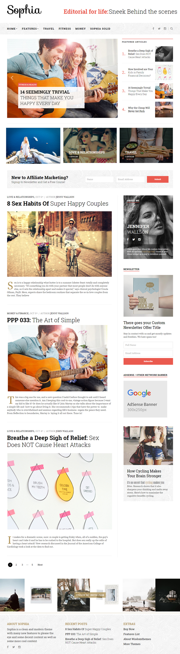 Sophia - Creative Blog WordPress Theme