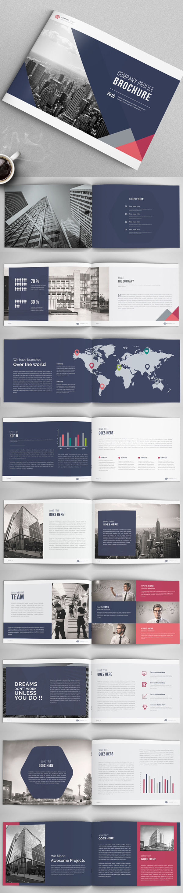 Corporate Annual Report Brochure / Catalog Template