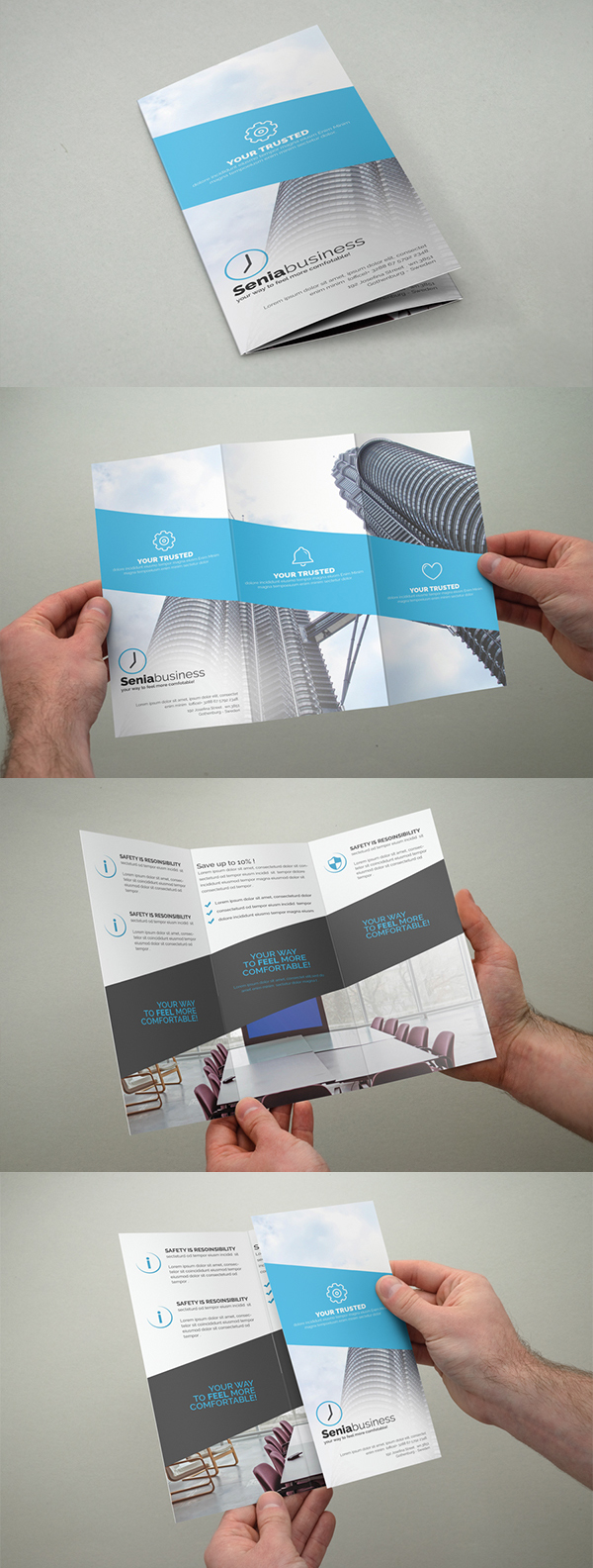 Corporate Trifold Minimal Brochure Design