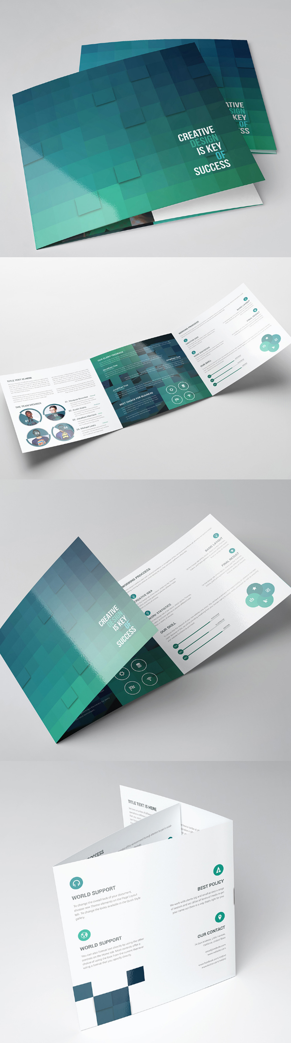 Square Tri-fold Brochure Template