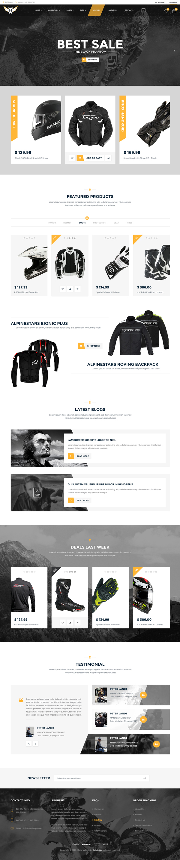 Motor Vehikal - Motorcycle Online Store WordPress Theme