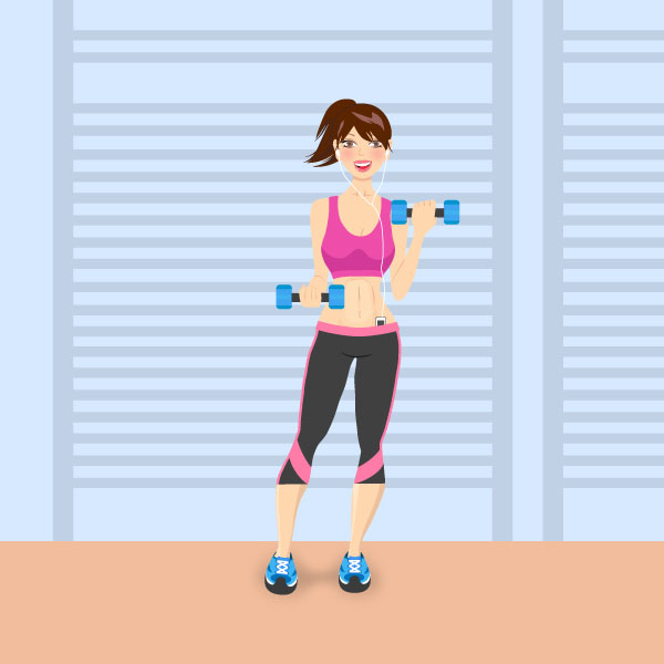 How to Create a Fitness Girl Character in Adobe Illustrator