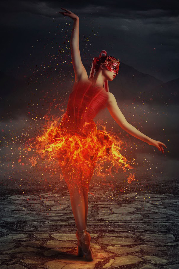 How to Create Dancing in Flames Photo Manipulation in Photoshop Tutorial