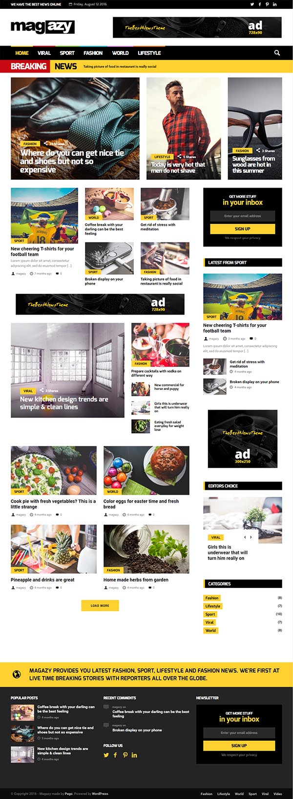 Magazy – Viral, News & Magazine WordPress Theme