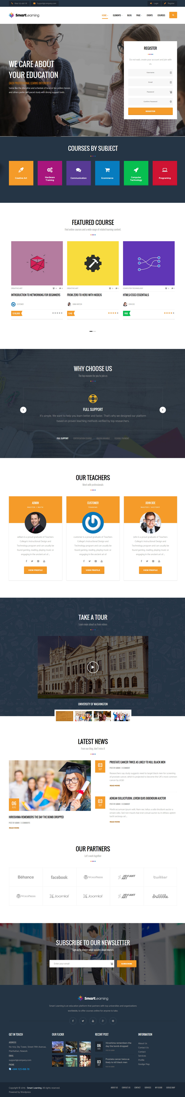 Smart Learning Responsive Education Theme For WordPress