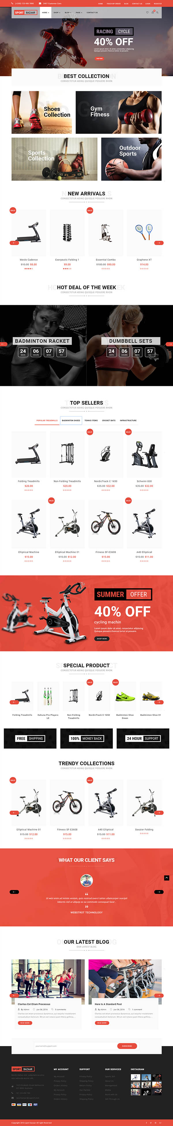 Sport Bazaar – Extreme | Sports Clothing | Equipment WooCommerce WordPress Theme