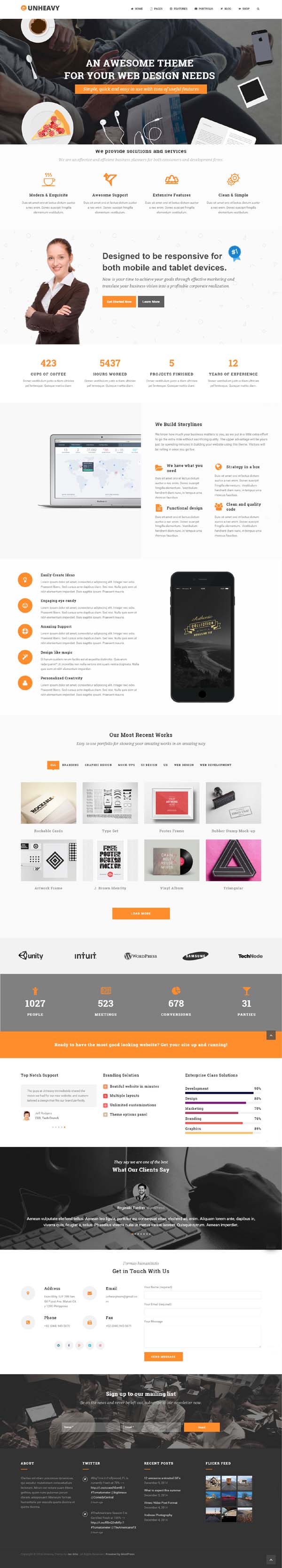 Unheavy – Multi-Purpose Responsive WordPress Theme