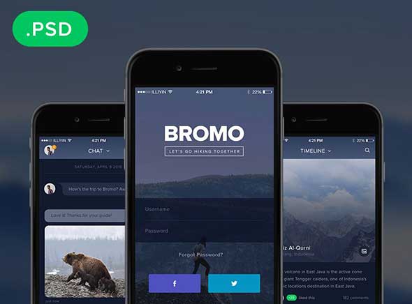 bromo-free-social-mobile-app-template-psd-