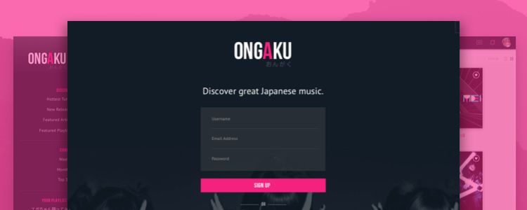 Ongaku Music Application Sketch free resources ui kit template