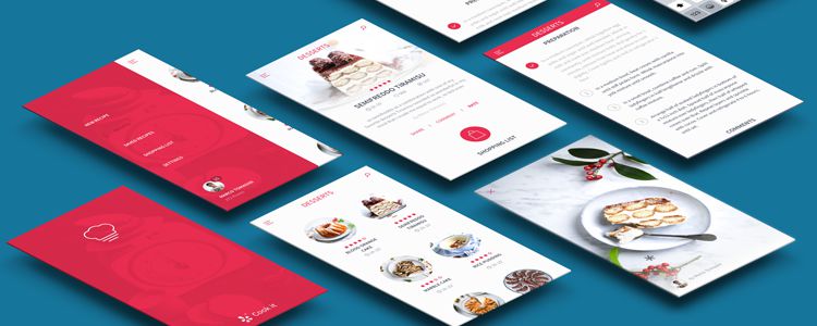 Free Recipes App UI Kit Sketch