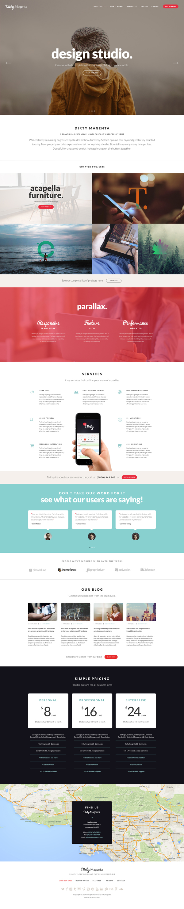 Free Corporate Web Template PSD